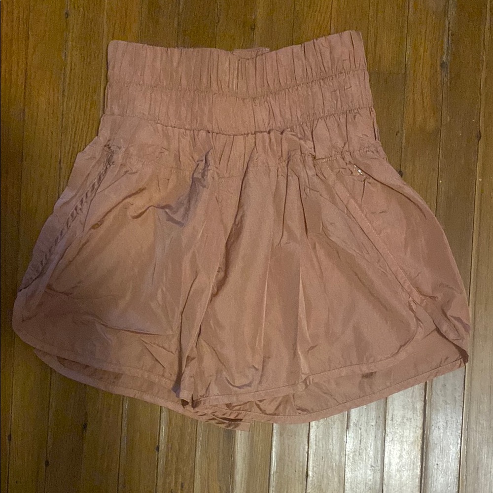 FP Movement by Free People Mauve Tan High Waist Flowy Shorts Woman Small NWOT